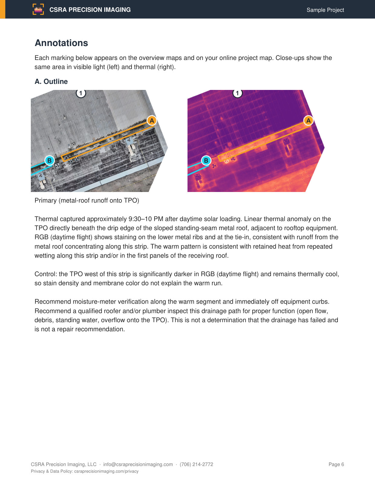 Sample inspection report, page 6 of 10