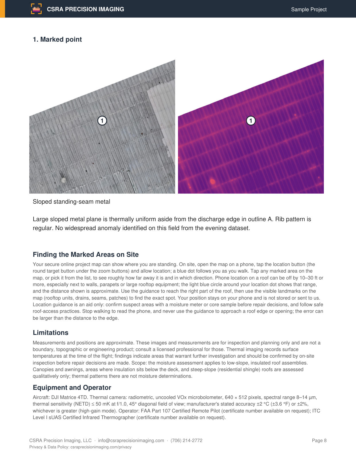Sample inspection report, page 8 of 10